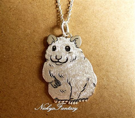 S925 Sterling Silver Hamster Pendant Necklace