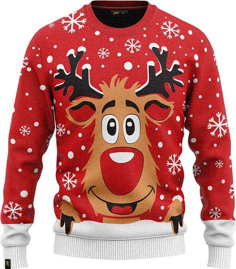 Daisyboutique Men's Christmas Rudolph Sweater